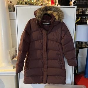 prana KROMATA LONG DOWN JACKET PUFFER COAT Women’s Dark Purple